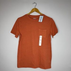 New Cat & Jack Boy Toasted Orange Pocket T-Shirt XL (14)